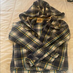 HOLLISTER Teen Boys Small hoodie button up Vintage early 2000’s Nice  fits 12-14